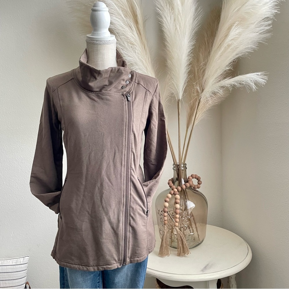 Athleta Army Green Knit Jacket